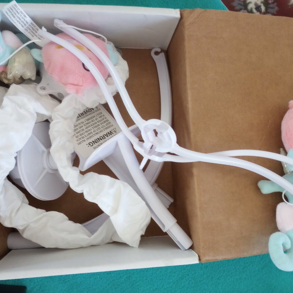 New Lambs & Ivy soft pastel musical crib mobile. 1 Left. - Picture 2 of 2